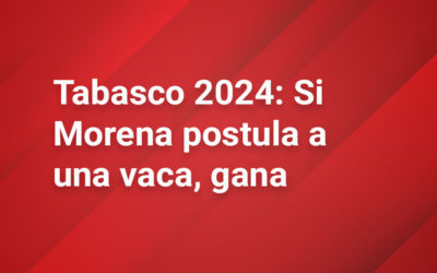 Tabasco 2024: Si Morena postula a una vaca, gana